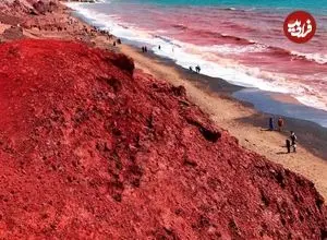 ببینید؛ ساحل سرخ بارانی شد