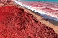 ببینید؛ ساحل سرخ بارانی شد