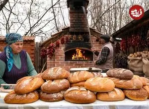 ببینید| غذای روستایی در آذربایجان؛ پخت نان سنتی با سیب زمینی