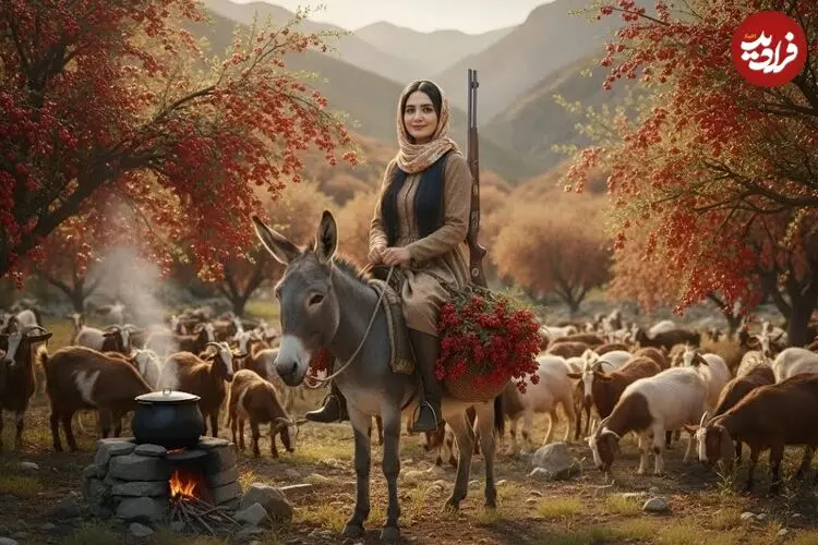 ببینید| غذای روستایی در ایران؛ برداشت زرشک وحشی از کوهستان و تهیه مربا با آن
