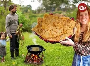 ببینید| غذای روستایی در مراکش؛ تهیه چای نعناع و پخت نان محلی در طبیعت