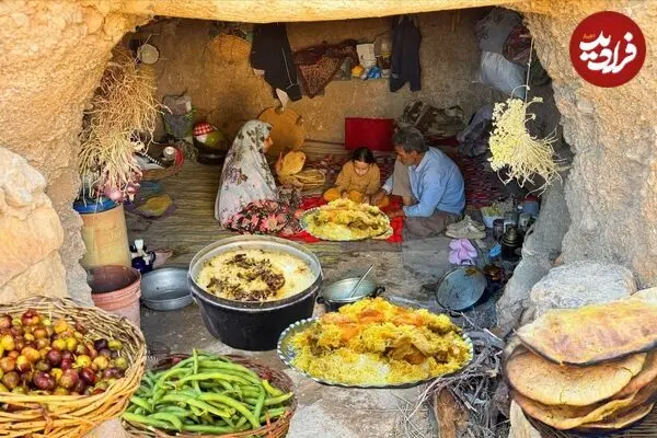 ببینید| غذای روستایی در ایران؛ برداشت انجیر، پخت نان سنتی و خوراک مرغ و لوبیا در دشت
