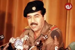 عکس| سفر در زمان؛ لحظه دیدار «علیرضا مرندی» با «صدام حسین»؛ سال 1376