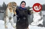 ببینید| غذای روستایی در اوکراین؛ پخت یک غذای خاص با خرگوش در هوای برفی 
