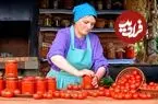 ببینید| غذای روستایی در آذربایجان؛ تهیه سس گوجه فرنگی و پخت استیک تاماهاک در طبیعت