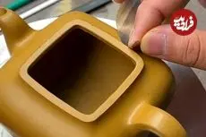ببینید؛ مراحل ساخت قوری مربعی شکل باستانی توسط استاد سفالگر چینی