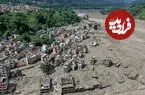 ببینید| تصاویر ماهواره‌ای از نابودی روستاهای نپال پس از سیلاب مرگبار