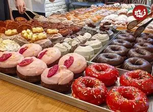 ببینید| غذای خیابانی در کره؛ پخت محبوب ترین دونات ها در سئول