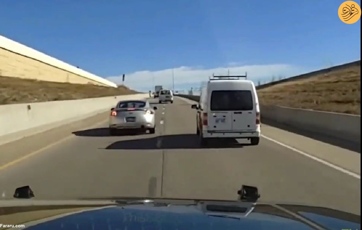 (ویدئو) پلیس برای متوقف کردن خودروی سرقتی از گرپلر استفاده کرد
