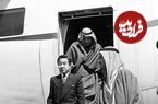 عکس؛ سفر در زمان؛ «پادشاه عربستان در حال نشان دادن شاهین هایش به امپراتور ژاپن»؛ سال 1359