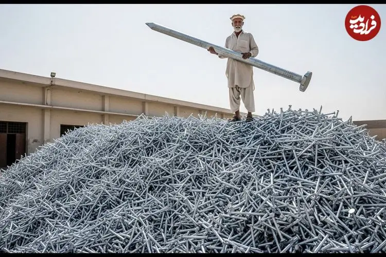 ببینید| مراحل تولید میلیون ها عدد میخ از طریق بازیافت ضایعات فلزی در پاکستان