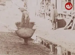 عکس| سفر زمان؛ منظرۀ یک خیابان در شهر «رشت» در دوران قاجار