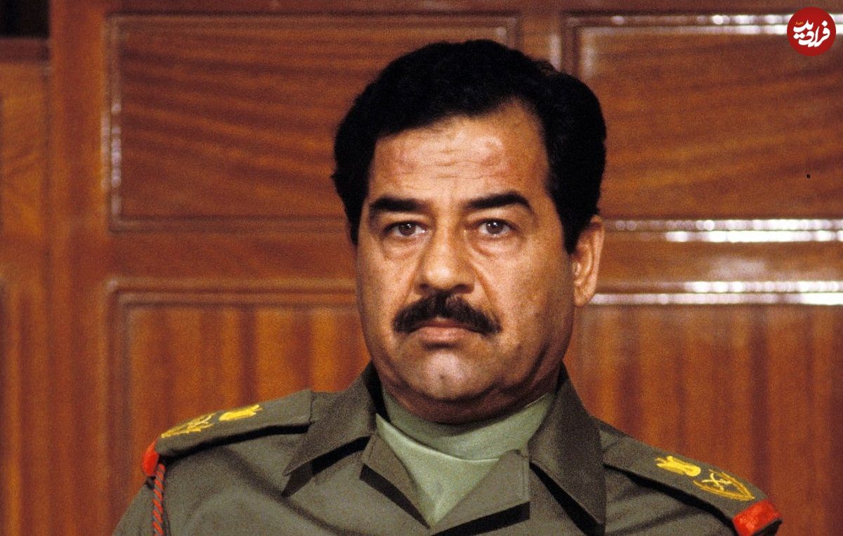 عکس| سفر در زمان؛ «صدام» در حال خندین در کنار نوه هایش؛ دهه 60