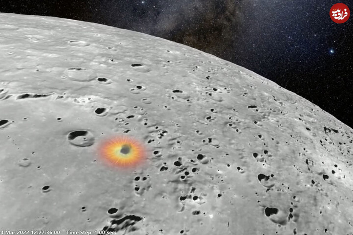(عکس) برخورد موشک چین به ماه؛ جای برخورد را ببینید