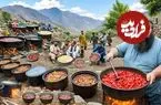 ببینید| غذای روستایی در افغانستان؛ پخت کابلی پلو برای 3000 مهمان عروسی