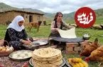 ببینید| غذای روستایی در ایران؛ پخت نان لواش و نان سنتی در تنور و در طبیعت