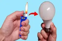 ببینید| نحوه تعمیر لامپ LED سوخته با کمک یک فندک!