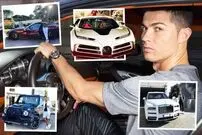 (عکس) پارکینگ ماشین‌های لوکس رونالدو؛ ۱۰۰۰ میلیارد پوند در خانه Cr7