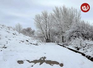 (ویدئو) نمایی از بارش شدید برف در آذربایجان شرقی و خوشحالی بچه‌ها