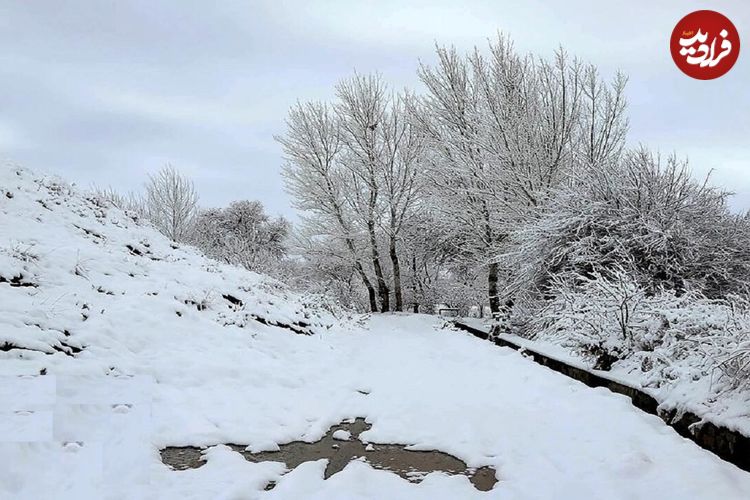 (ویدئو) نمایی از بارش شدید برف در آذربایجان شرقی و خوشحالی بچه‌ها