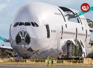 ببینید| چگونه هواپیماهای غول پیکر فرسوده را اوراق و بازیافت می کنند؟