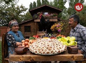 ببینید؛ غذای روستایی در آذربایجان؛ برداشت کلم از مزرعه و تهیه دلمه با آن