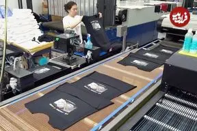 ببینید| مراحل تولید انبوه تی شرت های طرح دار در کارگاهی در کره جنوبی