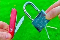 (ویدئو) چگونه می توان با یک چاقو قفل را باز کرد؟