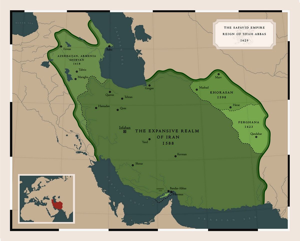 (عکس) نقشه ایران عصر صفوی