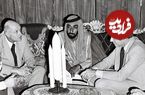 عکس؛ سفر به تاریخ؛ اسم «خلیج فارس» روی میز رئیس کشور امارات؛ سال 1354