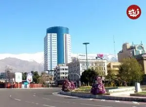 عکس| سفر به ایران قدیم؛ نمایی از «میدان ونک تهران» در 55 سال قبل