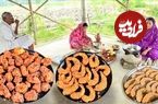 ببینید؛ غذای روستایی در هند؛ تهیه پاکورای مرغ و میگو