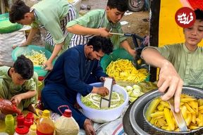 ببینید؛ غذای خیابانی در پاکستان؛ تهیه سیب زمینی سرخ شده فرانسوی در کراچی