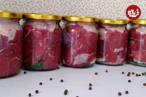 (ویدئو) روش هوشمندانه روس ها برای کنسرو کردن گوشت در خانه