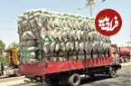 ببینید| واژگونی ۳۰۰ کیسه برنج وسط جاده