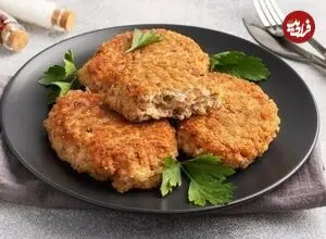 کتلت پنیری بدون گوشت و تخم مرغ
