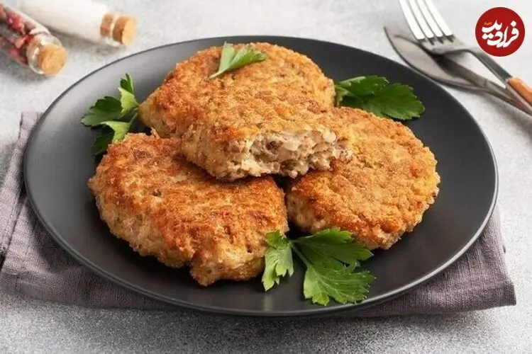 کتلت پنیری بدون گوشت و تخم مرغ