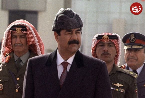 عکس| سفر در تاریخ؛ «ملک حسین، پادشاه اردن» در حال قدم زدن با «صدام»؛ سال 1369