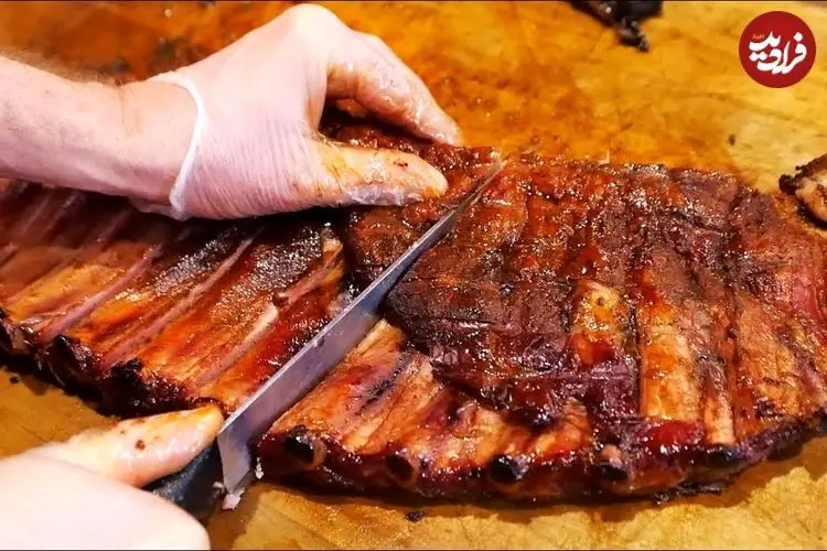 ببینید| غذای خیابانی در آمریکا؛ استیک دودی و کباب دنده در نیویورک