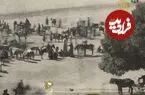 عکس| سفر زمان؛ اصفهانی‌های با اسب و الاغ در میدان نقش جهان؛ 99 سال قبل