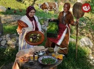 ببینید| غذای روستایی در مراکش؛ برداشت کاهو، تهیه نان و پخت طاجین بره در طبیعت