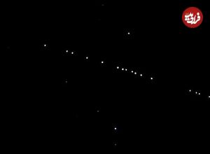 (عکس) نورهایی که دیشب در آسمان دیدید، ماهواره‌های استارلینک بودند!