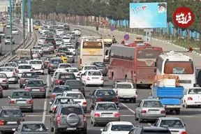 آخرین وضعیت ترافیک و انسداد جاده‌های کشور/ترافیک نیمه‌سنگین در محورهای ورودی تهران