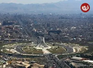 عکس| سفر زمان؛ منظرۀ شهر تهران از روی پشت‌بام شمس‌العماره؛ 140 سال قبل