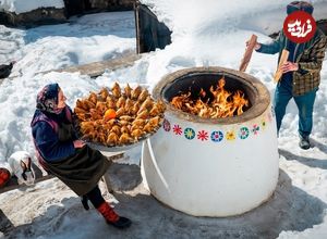 ببینید؛ غذای روستایی در آذربایجان؛ کباب کردن بلدرچین به روش زوج مسن روستایی