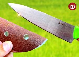 ببینید؛ ترفندی سریع و آسان برای تیز کردن چاقو در یک دقیقه