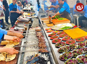 (ویدئو) غذای خیابانی در ترکیه؛ پخت 10 هزار سیخ کباب و دونر کباب در استانبول