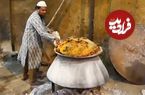 ببینید؛ غذای خیابانی در هند؛ پخت بریانی گوشت گوسفند در حیدرآباد