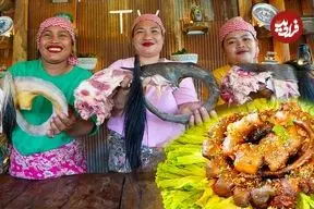 ببینید| غذای روستایی در سنگاپور؛ کباب کردن دم گاو روی آتش