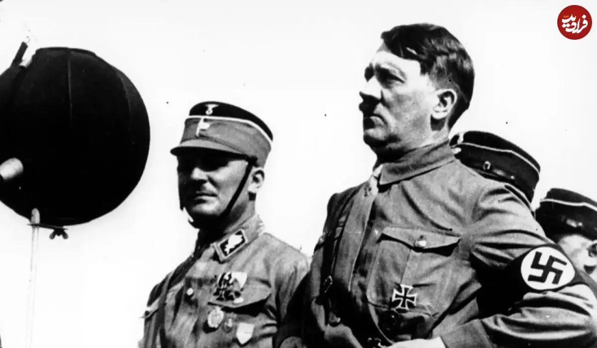 عکس| سفر در زمان؛ «هیتلر» در حال قدم زدن در کنار رودخانه ویستولا در لهستان؛ سال 1318